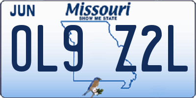 MO license plate OL9Z2L