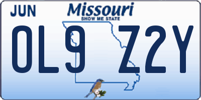 MO license plate OL9Z2Y