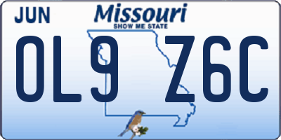 MO license plate OL9Z6C