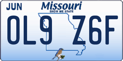 MO license plate OL9Z6F