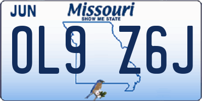 MO license plate OL9Z6J