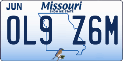 MO license plate OL9Z6M