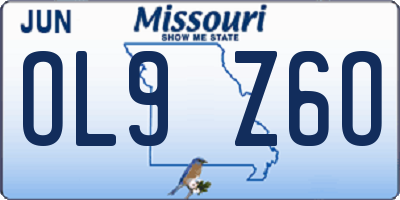 MO license plate OL9Z6O