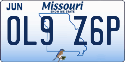 MO license plate OL9Z6P