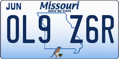 MO license plate OL9Z6R