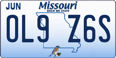 MO license plate OL9Z6S