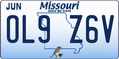MO license plate OL9Z6V