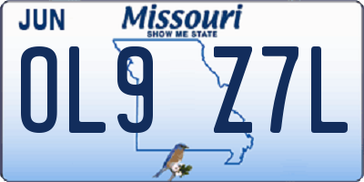 MO license plate OL9Z7L