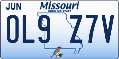MO license plate OL9Z7V