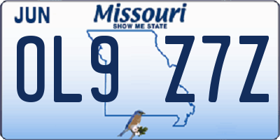 MO license plate OL9Z7Z