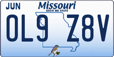MO license plate OL9Z8V