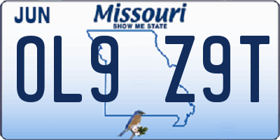 MO license plate OL9Z9T