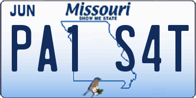 MO license plate PA1S4T