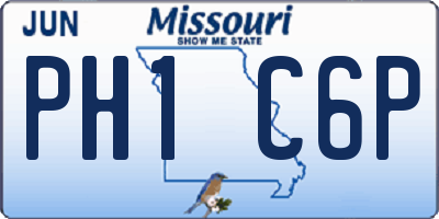 MO license plate PH1C6P