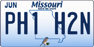 MO license plate PH1H2N