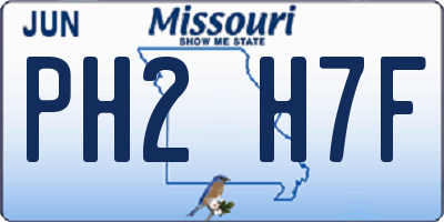 MO license plate PH2H7F