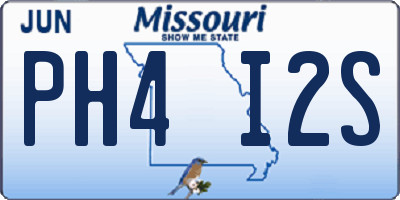 MO license plate PH4I2S