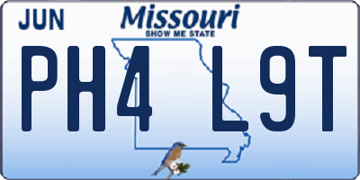 MO license plate PH4L9T