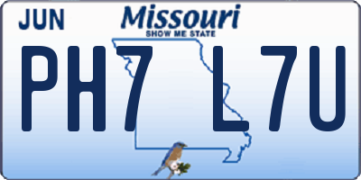 MO license plate PH7L7U