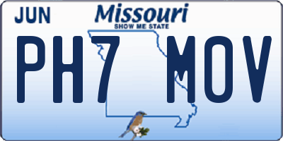 MO license plate PH7M0V