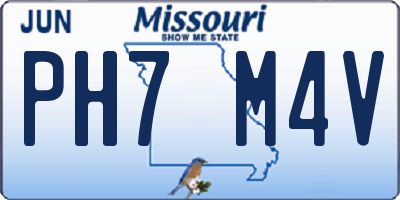 MO license plate PH7M4V