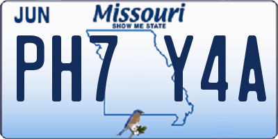 MO license plate PH7Y4A