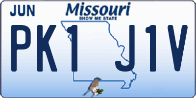 MO license plate PK1J1V