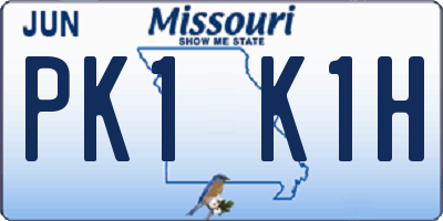 MO license plate PK1K1H