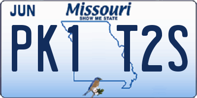 MO license plate PK1T2S