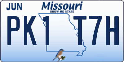 MO license plate PK1T7H