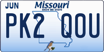 MO license plate PK2Q0U