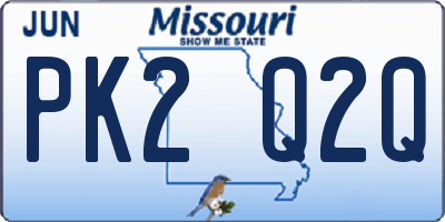 MO license plate PK2Q2Q