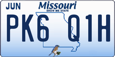 MO license plate PK6Q1H