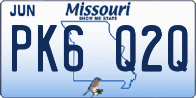 MO license plate PK6Q2Q