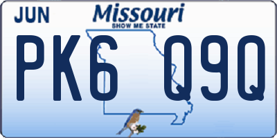 MO license plate PK6Q9Q