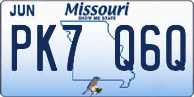 MO license plate PK7Q6Q