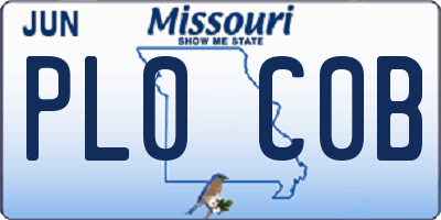 MO license plate PL0C0B