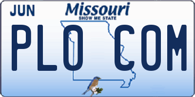 MO license plate PL0C0M