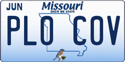 MO license plate PL0C0V