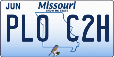 MO license plate PL0C2H
