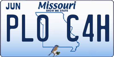 MO license plate PL0C4H