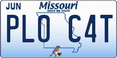 MO license plate PL0C4T