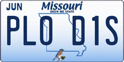 MO license plate PL0D1S