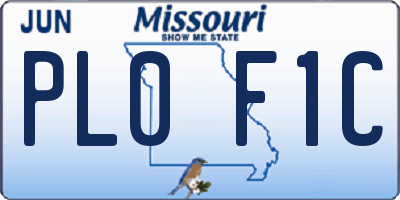 MO license plate PL0F1C