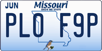 MO license plate PL0F9P