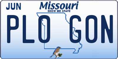 MO license plate PL0G0N