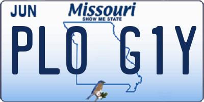 MO license plate PL0G1Y