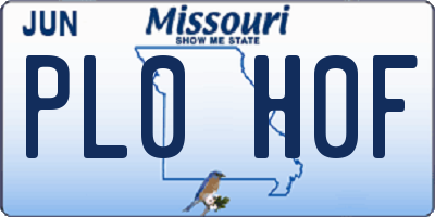 MO license plate PL0H0F