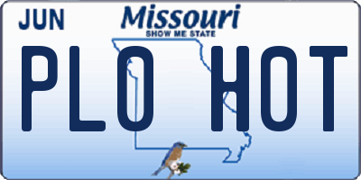 MO license plate PL0H0T