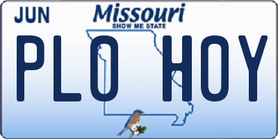 MO license plate PL0H0Y